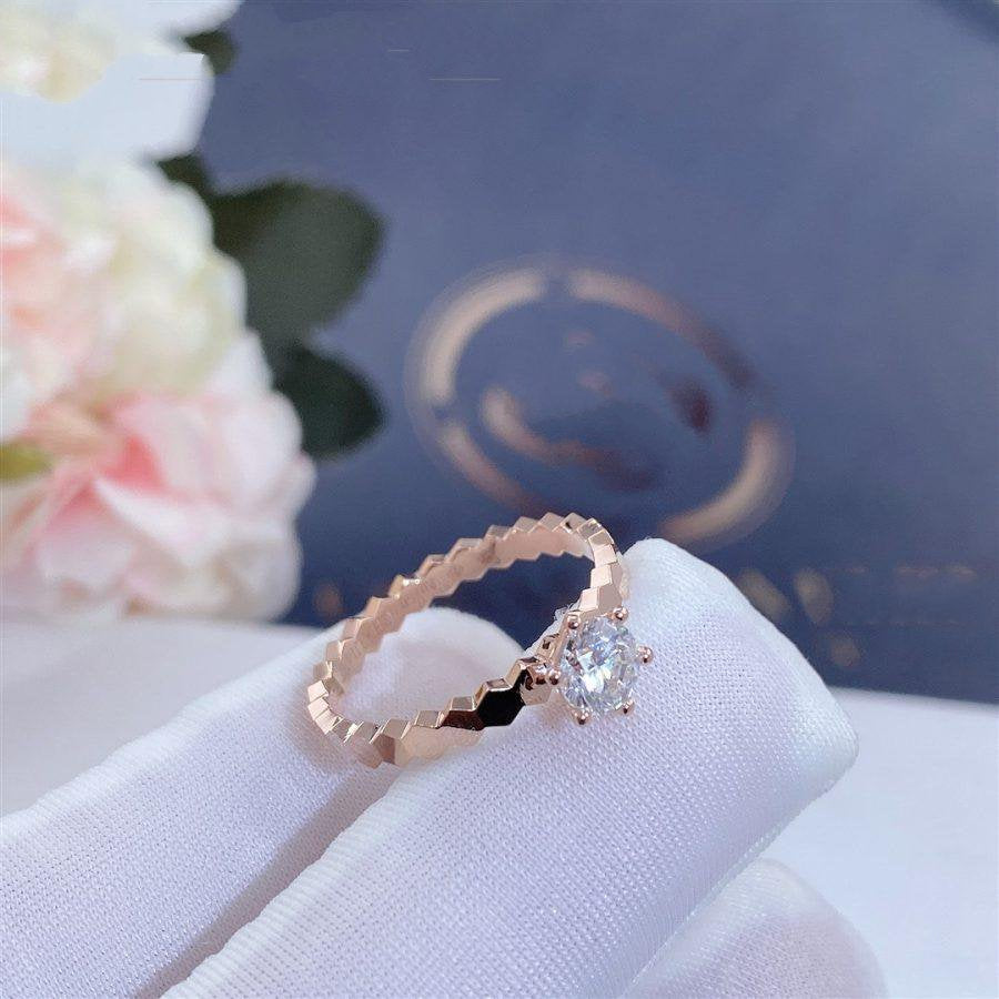 [Together Jewelry]BEE LOVE RING PINK GOLD 1 DIAMOND