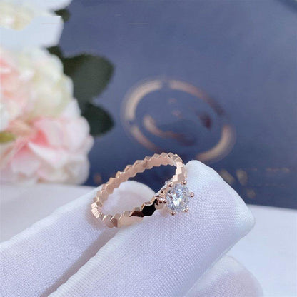 [Together Jewelry]BEE LOVE RING PINK GOLD 1 DIAMOND