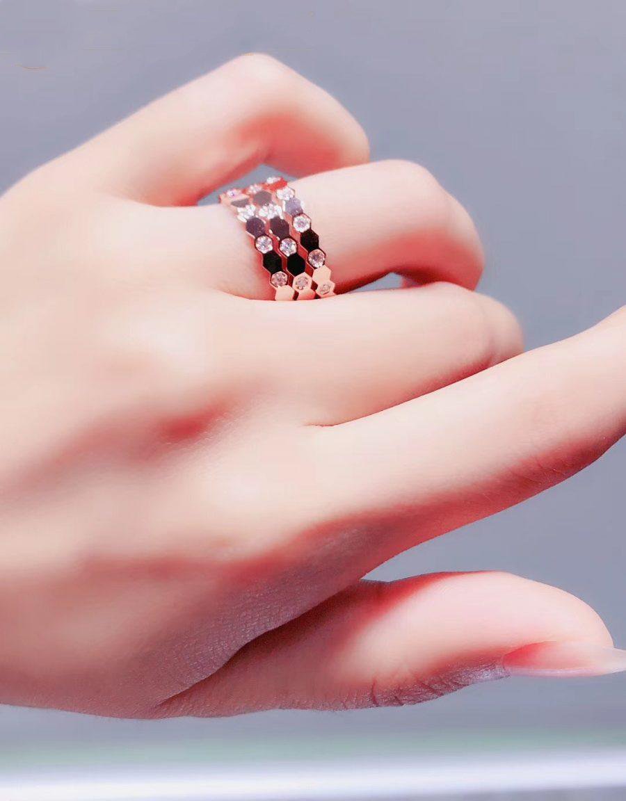 [Together Jewelry]BEE LOVE RING PINK GOLD DIAMOND