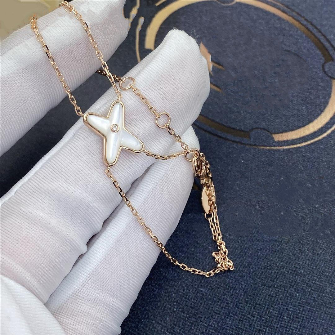 [Together Jewelry]JEUX BRACELET WHITE MOP PINK GOLD 1 DIAMOND
