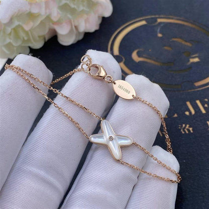 [Together Jewelry]JEUX BRACELET WHITE MOP PINK GOLD 1 DIAMOND