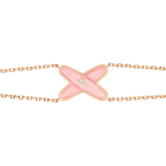 [Together Jewelry]JEUX BRACELET PINK MOP PINK GOLD 1 DIAMOND