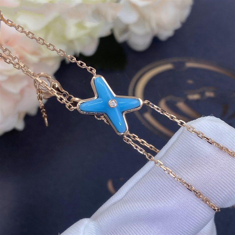 [Together Jewelry]JEUX BRACELET TURQUOISE PINK GOLD 1 DIAMOND