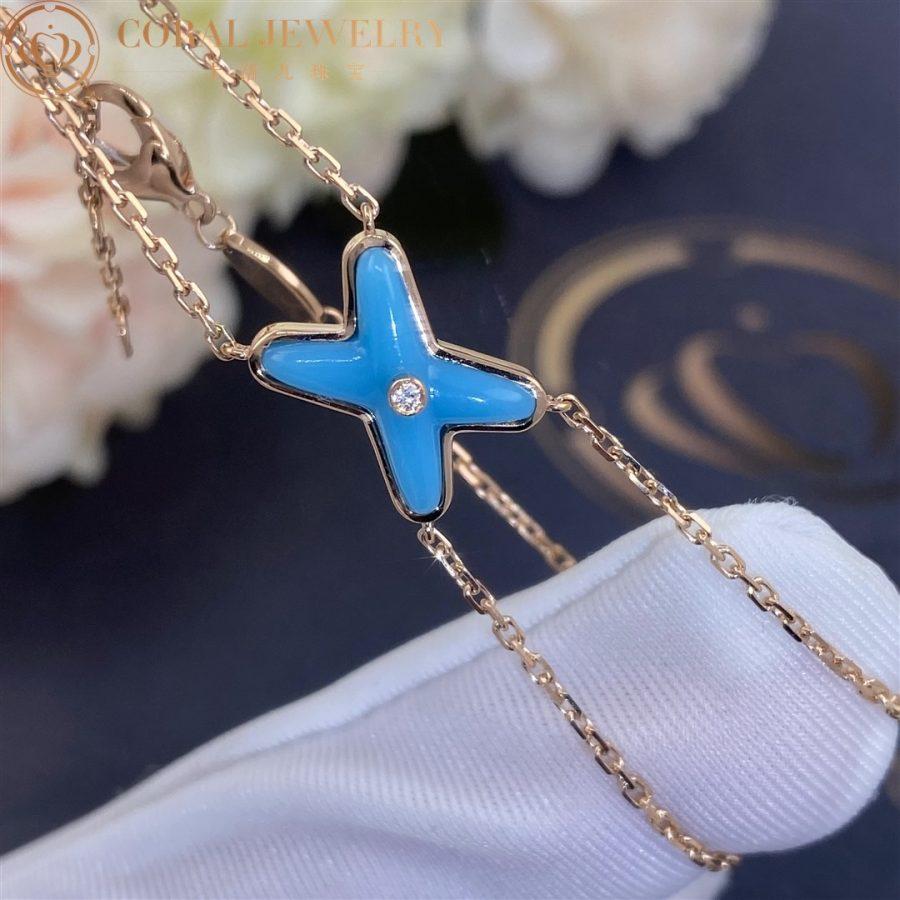 [Together Jewelry]JEUX BRACELET TURQUOISE PINK GOLD 1 DIAMOND