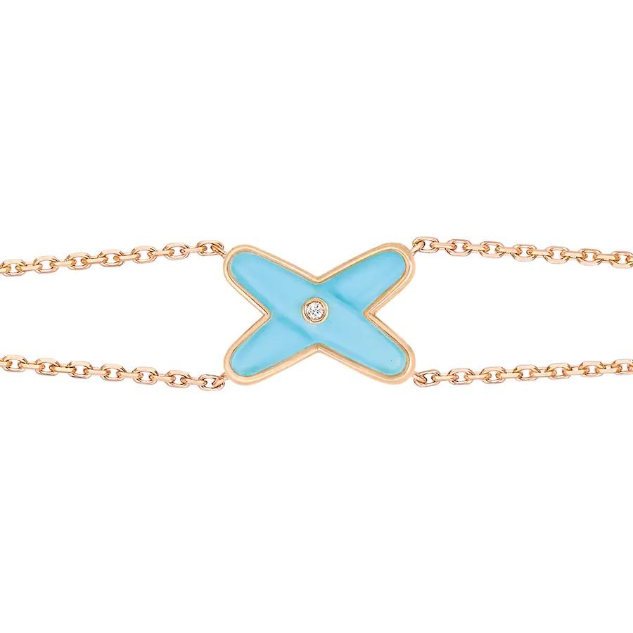[Together Jewelry]JEUX BRACELET TURQUOISE PINK GOLD 1 DIAMOND