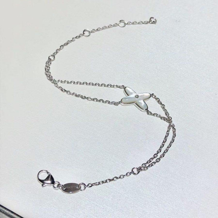 [Together Jewelry]JEUX BRACELET WHITE MOP SILVER 1 DIAMOND