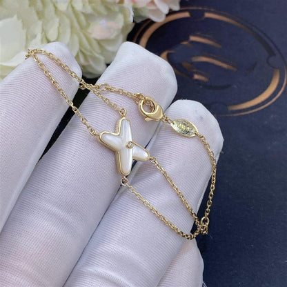 [Together Jewelry]JEUX BRACELET WHITE MOP GOLD 1 DIAMOND
