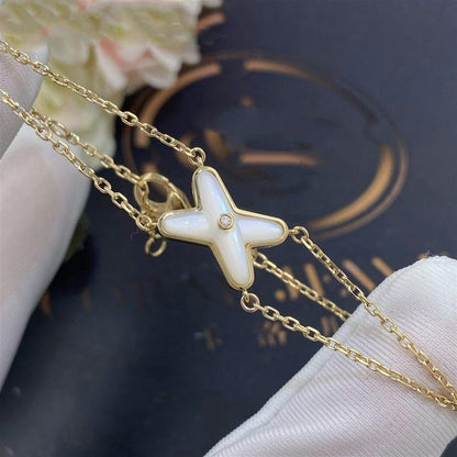 [Together Jewelry]JEUX BRACELET WHITE MOP GOLD 1 DIAMOND