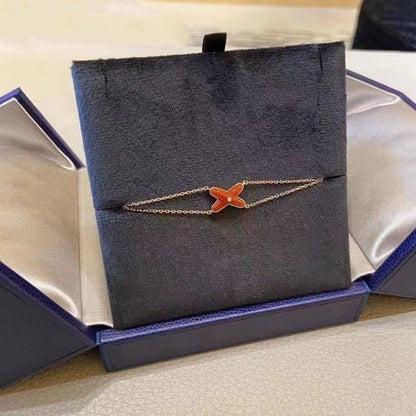 [Together Jewelry]JEUX BRACELET CARNELIAN PINK GOLD 1 DIAMOND