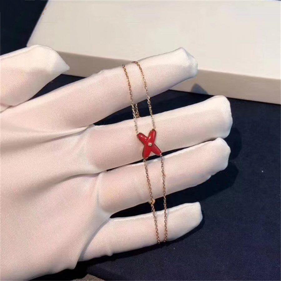 [Together Jewelry]JEUX BRACELET CARNELIAN PINK GOLD 1 DIAMOND
