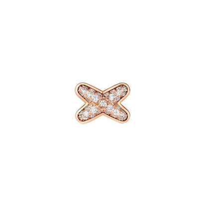 [Together Jewelry]JEUX DE PINK GOLD DIAMOND EARRINGS