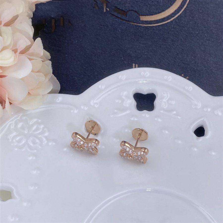 [Together Jewelry]JEUX DE PINK GOLD DIAMOND EARRINGS