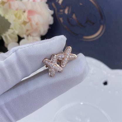 [Together Jewelry]JEUX DE PINK GOLD DIAMOND EARRINGS