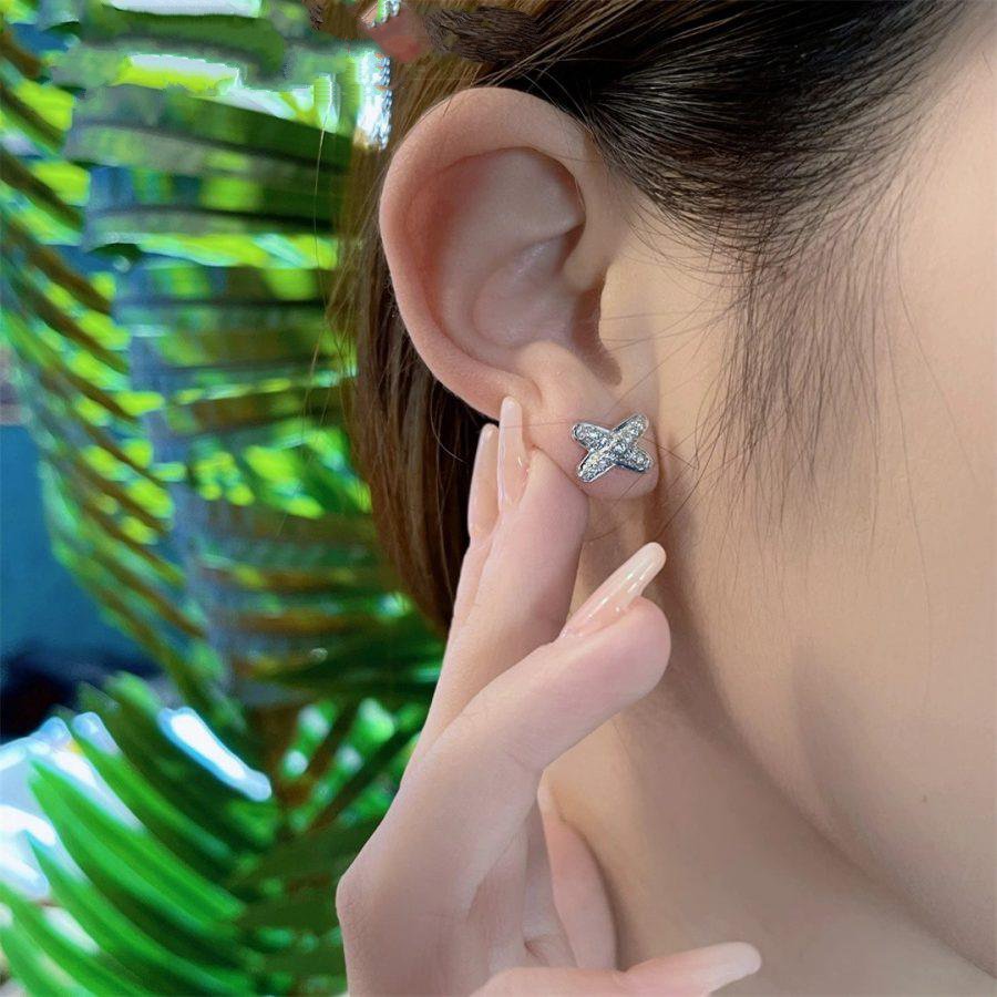 [Together Jewelry]JEUX DE SILVER DIAMOND EARRINGS