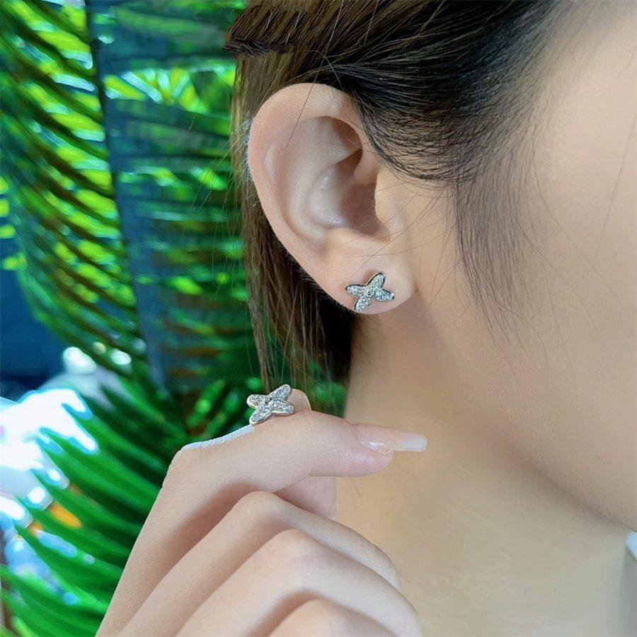 [Together Jewelry]JEUX DE SILVER DIAMOND EARRINGS