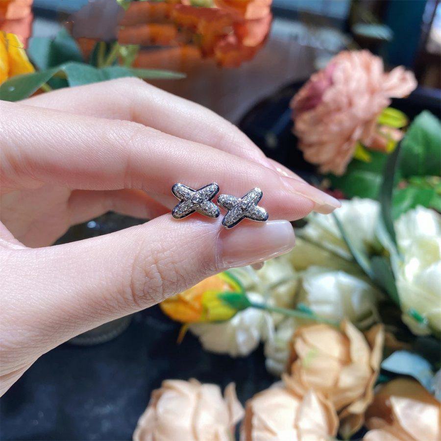 [Together Jewelry]JEUX DE SILVER DIAMOND EARRINGS