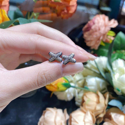 [Together Jewelry]JEUX DE SILVER DIAMOND EARRINGS