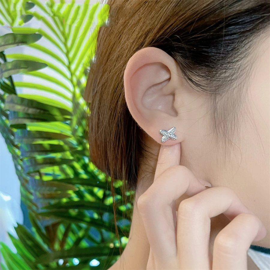[Together Jewelry]JEUX DE SILVER DIAMOND EARRINGS