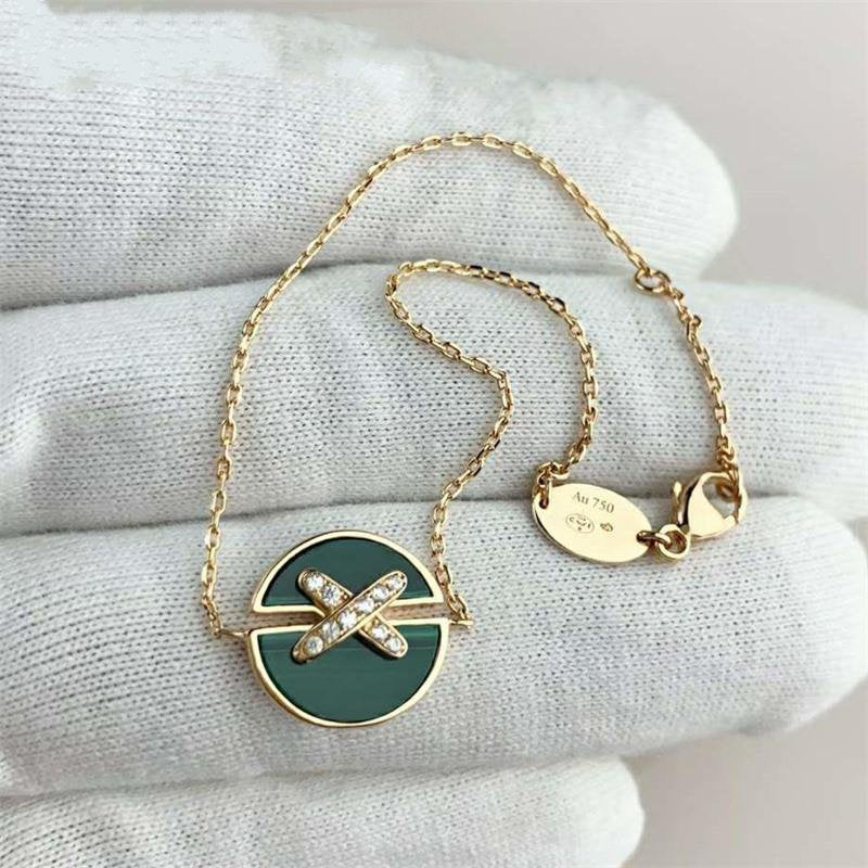 [Together Jewelry]JEUX DE BRACELET MALACHITE PINK GOLD DIAMONDS