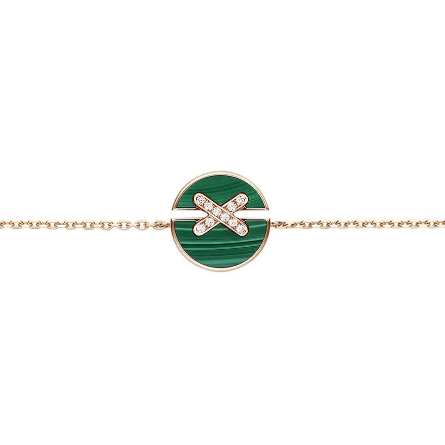 [Together Jewelry]JEUX DE BRACELET MALACHITE PINK GOLD DIAMONDS