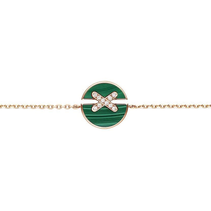 [Together Jewelry]JEUX DE BRACELET MALACHITE PINK GOLD DIAMONDS