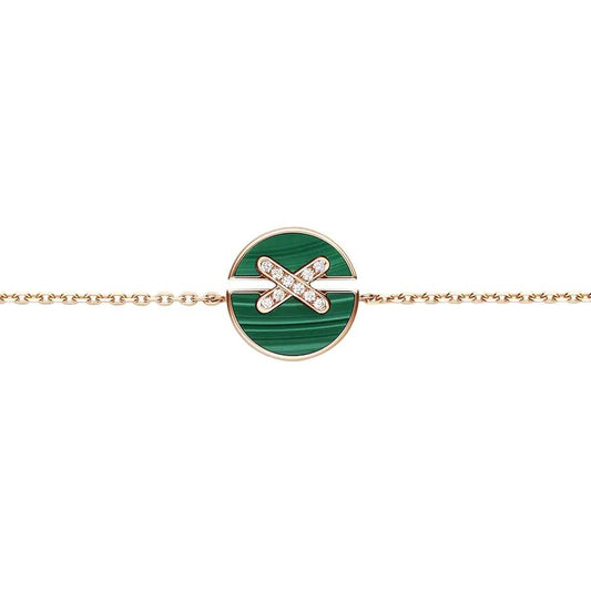 [Together Jewelry]JEUX DE BRACELET MALACHITE PINK GOLD DIAMONDS