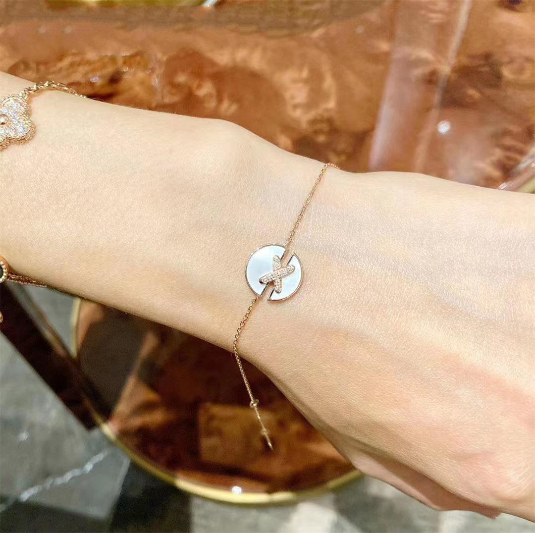 [Together Jewelry]JEUX DE BRACELET MOP PINK GOLD DIAMONDS