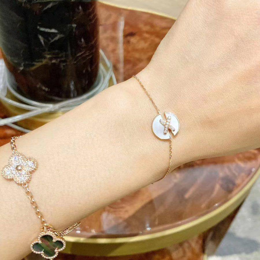 [Together Jewelry]JEUX DE BRACELET MOP PINK GOLD DIAMONDS