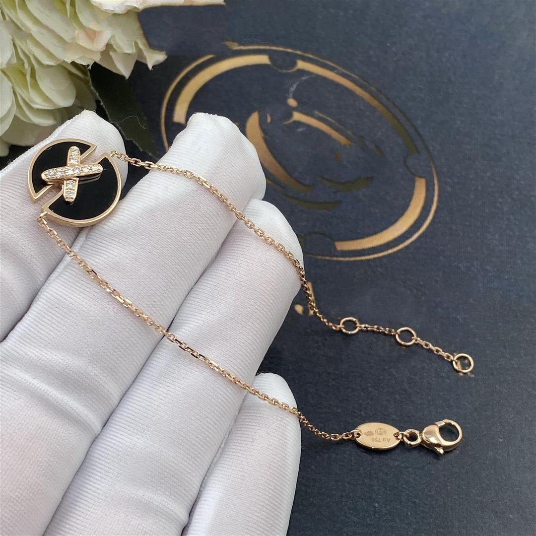 [Together Jewelry]JEUX DE BRACELET ONYX PINK GOLD DIAMOND