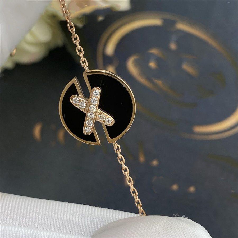[Together Jewelry]JEUX DE BRACELET ONYX PINK GOLD DIAMOND