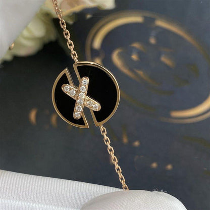 [Together Jewelry]JEUX DE BRACELET ONYX PINK GOLD DIAMOND