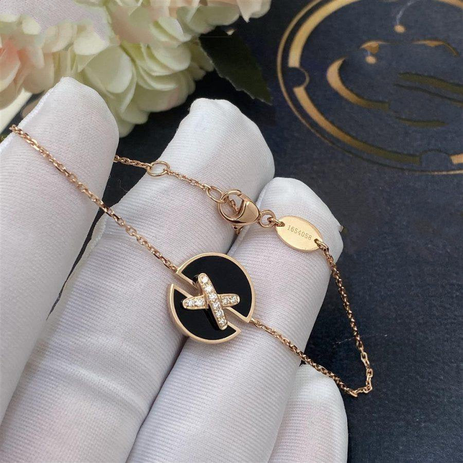[Together Jewelry]JEUX DE BRACELET ONYX PINK GOLD DIAMOND
