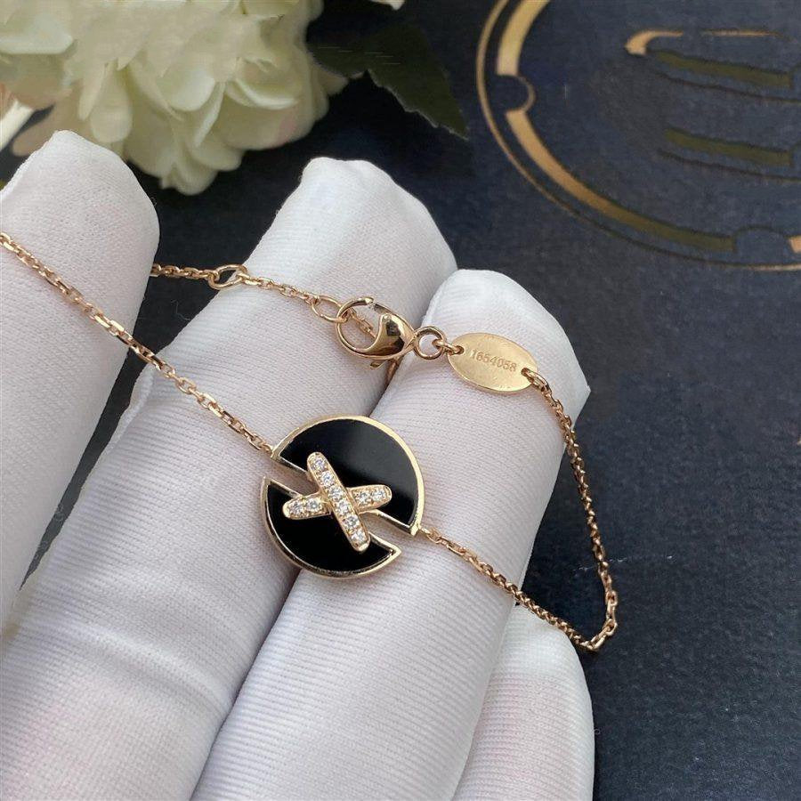 [Together Jewelry]JEUX DE BRACELET ONYX PINK GOLD DIAMOND