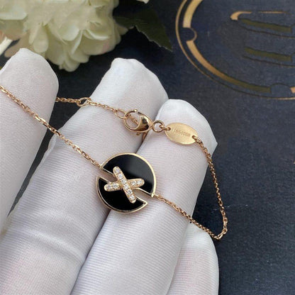 [Together Jewelry]JEUX DE BRACELET ONYX PINK GOLD DIAMOND