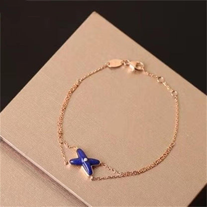 [Together Jewelry]Hollow Design Four-Leaf Clover Flower Shape Ring