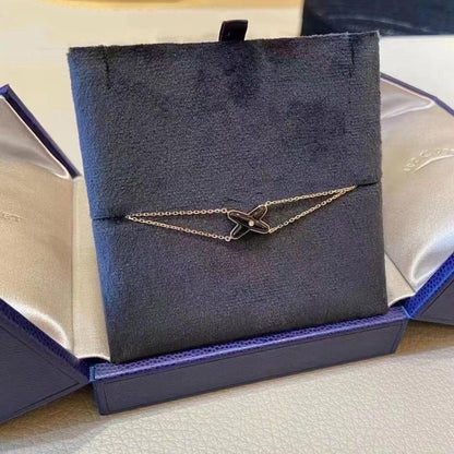 [Together Jewelry]JEUX BRACELET ONYX PINK GOLD 1 DIAMOND