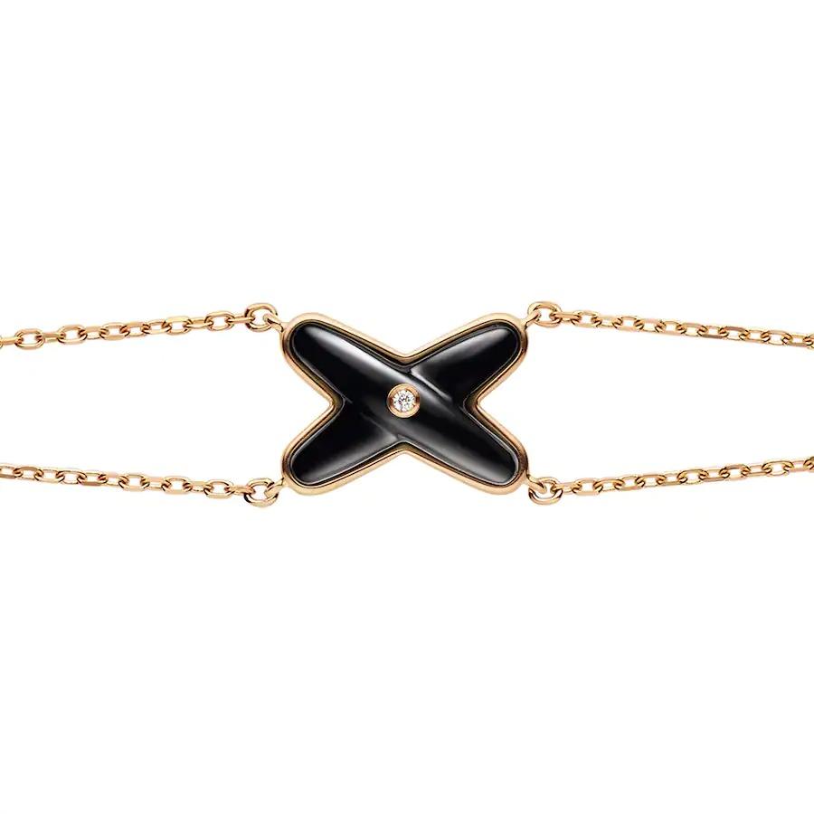 [Together Jewelry]JEUX BRACELET ONYX PINK GOLD 1 DIAMOND
