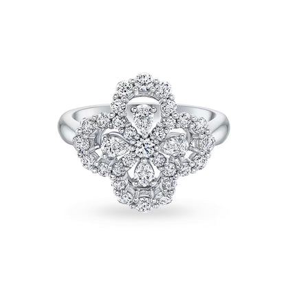 [Together Jewelry]LOOP RING FULL MOTIF DIAMOND 16MM SILVE
