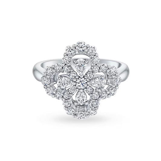 [Together Jewelry]LOOP RING FULL MOTIF DIAMOND 16MM SILVE