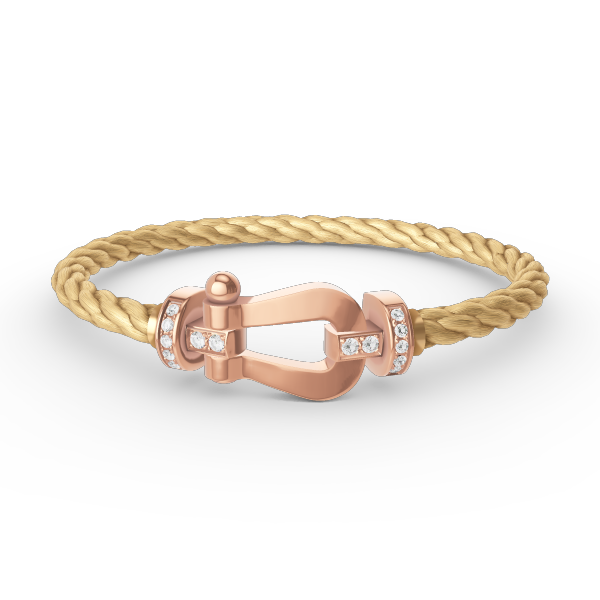 [Together Jewelry]FORCE LARGE HORSESHOE HALF DIAMOND BRACELET ROSE GOLD