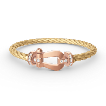 [Together Jewelry]FORCE LARGE HORSESHOE HALF DIAMOND BRACELET ROSE GOLD