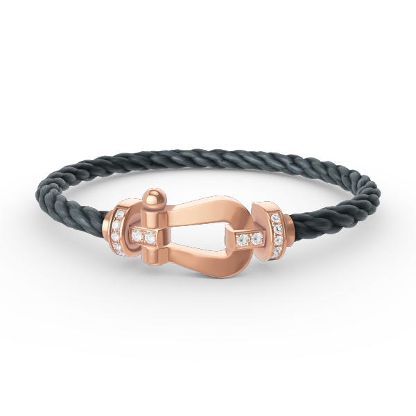 [Together Jewelry]FORCE LARGE HORSESHOE HALF DIAMOND BRACELET ROSE GOLD