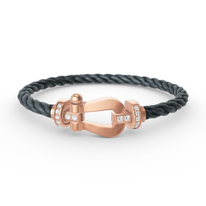 [Together Jewelry]FORCE LARGE HORSESHOE HALF DIAMOND BRACELET ROSE GOLD