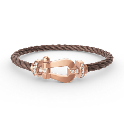 [Together Jewelry]FORCE LARGE HORSESHOE HALF DIAMOND BRACELET ROSE GOLD