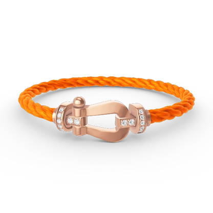[Together Jewelry]FORCE LARGE HORSESHOE HALF DIAMOND BRACELET ROSE GOLD
