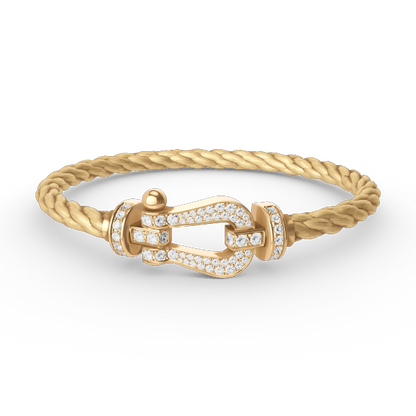 [Together Jewelry]FORCE LARGE HORSESHOE FULL DIAMOND BRACELET GOLD