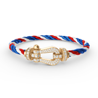 [Together Jewelry]FORCE LARGE HORSESHOE FULL DIAMOND BRACELET GOLD