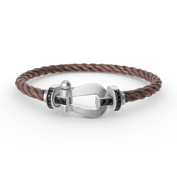 [Together Jewelry]FORCE LARGE HORSESHOE BLACK DIAMOND BRACELET SILVER