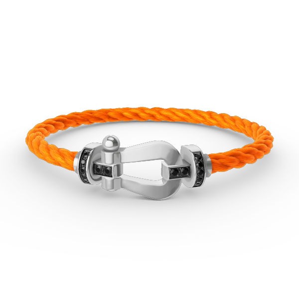 [Together Jewelry]FORCE LARGE HORSESHOE BLACK DIAMOND BRACELET SILVER