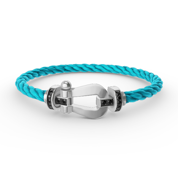 [Together Jewelry]FORCE LARGE HORSESHOE BLACK DIAMOND BRACELET SILVER